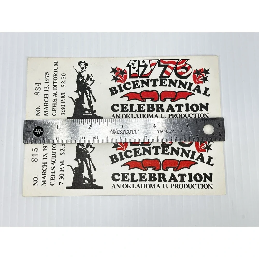 Vintage 1776 Bicentennial Celebration An‎ Oklahoma U. Production CPHS Auditorium